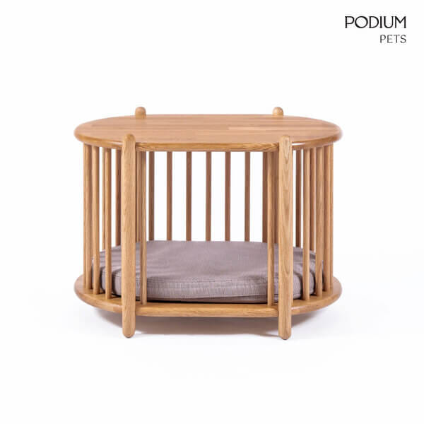 ที่นอนสัตว์เลี้ยง PODIUM PETS รุ่น LOCA OVAL POD ขนาด 65X45X47 ซม. สีไม้ธรรมชาติ